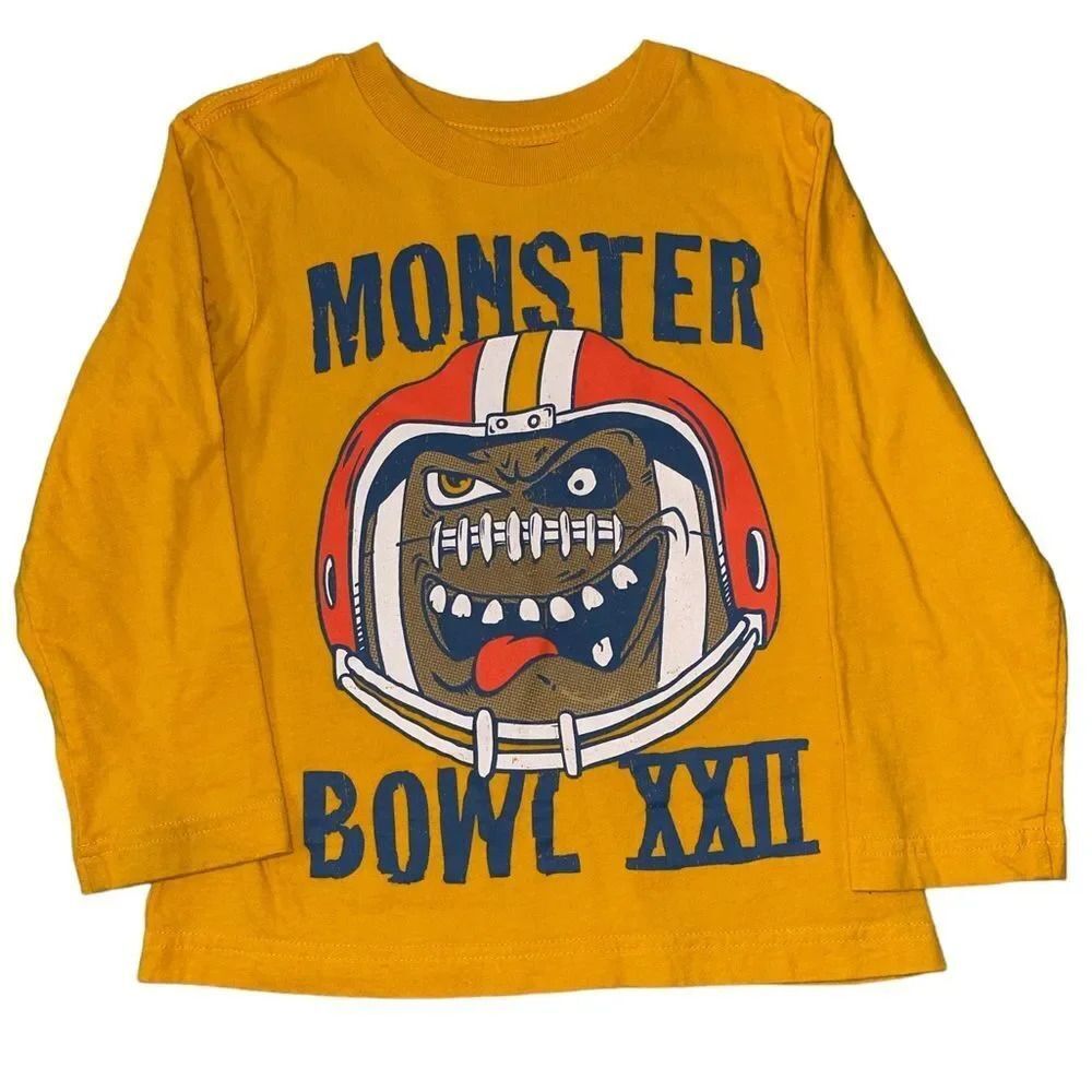 🔥5 for $30🔥 The Children’s Place Boys Monster Bowl Shirt | Size 4T